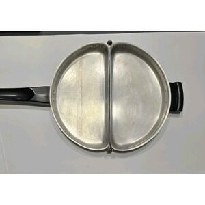 Vintage Mirro 1134 M Aluminum Folding Omelet Pan Maker Double Fryer USA